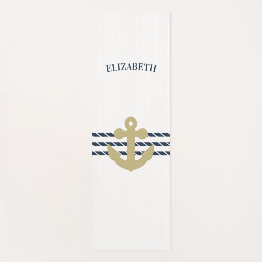 ボート航海のいかり、ロープ ヨガマット (正面)