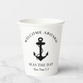 ボート航海のいかり 紙コップ (正面)