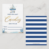 ボート航海のはJarゲームでキャンディーの数を推測 エンクロージャーカード (正面/裏面)