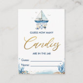 ボート航海のはJarゲームでキャンディーの数を推測 エンクロージャーカード (正面)