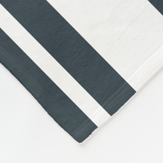 ボート航海のキャプテン名いかりブルーホワイト フリースブランケット (角)