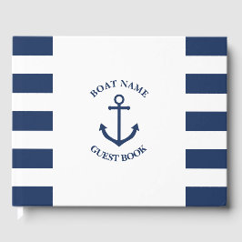 ボート航海のストライプのまたはハウスゲストブック ゲストブック