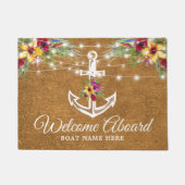 ボート航海のネームいかりフェイクコール ドアマット (正面)