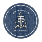 ボート航海のビーチハウスいかりファミリーネームエスト カッティングボード (正面)