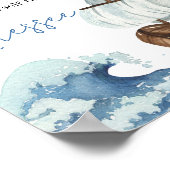 ボート航海のベビーシャワー封筒ステーション ポスター (角)