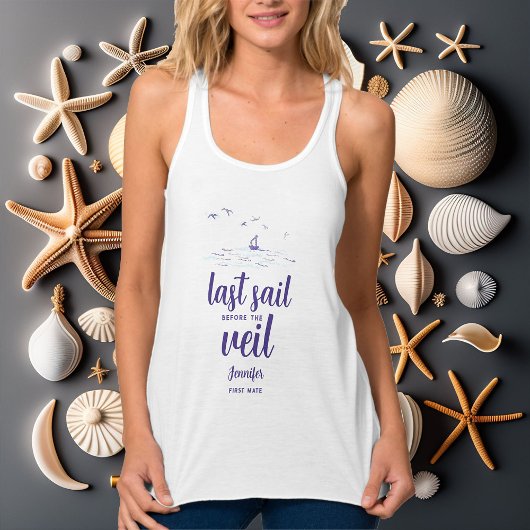ボート航海のラストセイルヴェール名バチェロレッテ タンクトップ