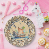 ボート航海の付き灯台 ペーパープレート (パーティー)