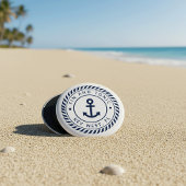 ボート航海の名いかりロゴ 栓抜き