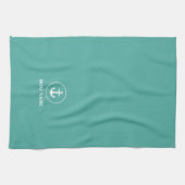 ボート航海の名いかりロープ キッチンタオル (横)