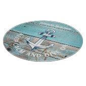 ボート航海の名いかり素朴ウッド カッティングボード (角)