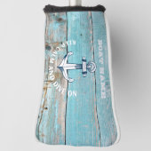 ボート航海の名いかり素朴ウッド ゴルフヘッドカバー (回転90)