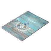 ボート航海の名いかり素朴ウッド ノートブック (左側)