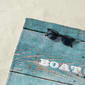 ボート航海の名いかり素朴ウッド ビーチタオル (インサイチュ)