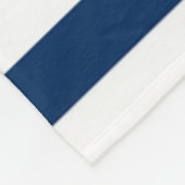 ボート航海の名、いかりシーネイビーブルーストライプの フリースブランケット (角)