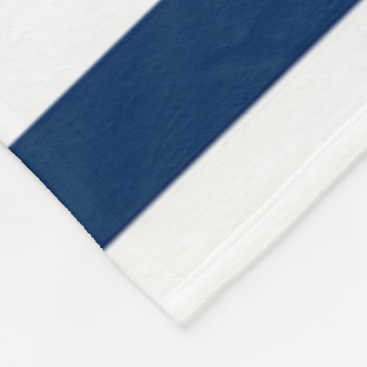 ボート航海の名、いかりシーネイビーブルーストライプの フリースブランケット (角)