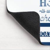 ボート航海の名、いかりシーネイビーブルーストライプの マウスパッド (コーナー)