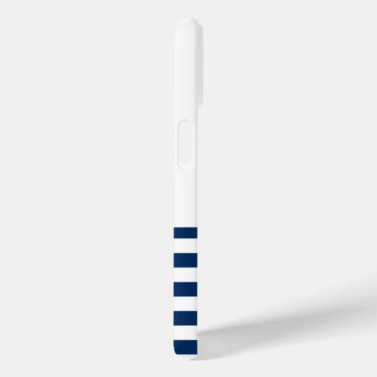 ボート航海の名、いかりシーネイビーブルーストライプの Case-Mate iPhoneケース (裏面 / 右)