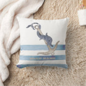 ボート航海の名,いかりドルフィンストライプズ クッション (ブランケット)