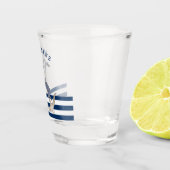 ボート航海の名、いかりドルフィンネイビーブルー ショットグラス (右)