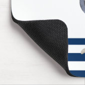 ボート航海の名、いかりドルフィンネイビーブルー マウスパッド (コーナー)