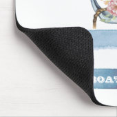 ボート航海の名、いかり花ストライプ類 マウスパッド (コーナー)