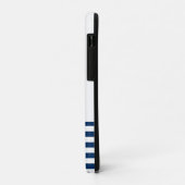 ボート航海の名、いかり、ロープ、ネイビーブルーストライプ Case-Mate iPhoneケース (裏面/左)