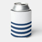 ボート航海の名、金ゴールドいかりネイビーブルーストライプズ 缶クーラー (缶裏面)