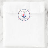 ボート航海の赤ちゃんシャワーお気に入りシール ラウンドシール (バッグ)