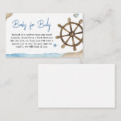 ボート航海の赤ちゃんシャワーベビー本 エンクロージャーカード (正面/裏面)