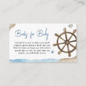 ボート航海の赤ちゃんシャワーベビー本 エンクロージャーカード (正面)