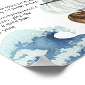 ボート航海の赤ちゃんシャワー深夜おむつ ポスター (角)