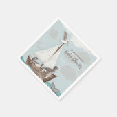 ボート航海の赤ちゃんシャワー スタンダードカクテルナプキン (角)