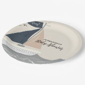 ボート航海の赤ちゃんシャワー ペーパープレート (アングル)