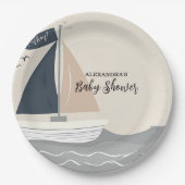 ボート航海の赤ちゃんシャワー ペーパープレート (正面)