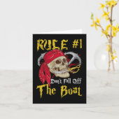 ボート船長パイレーツおもしろいパイレーツ秋オフT カード (黄色い花)