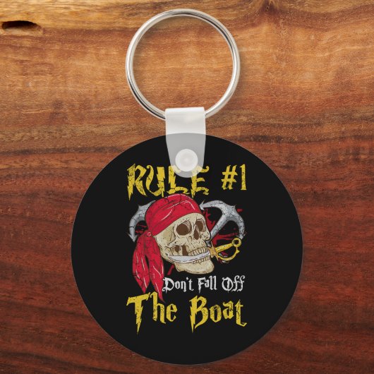 ボート船長パイレーツおもしろいパイレーツ秋オフT キーホルダー (正面)