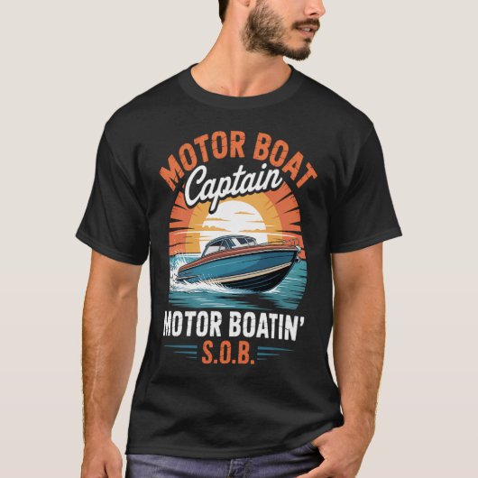 ボート船長 モーター Tシャツ (正面)