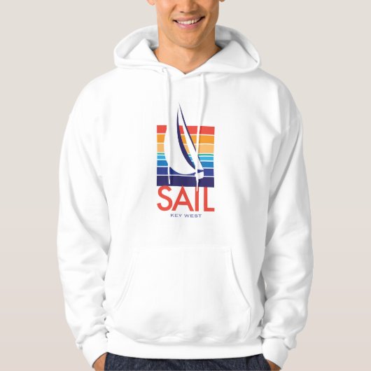 ボート色のSquare_SAIL Key WestのTシャツ パーカ (正面)