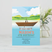 ボート誕生日パーティーの招待 招待状 (スタンド正面)