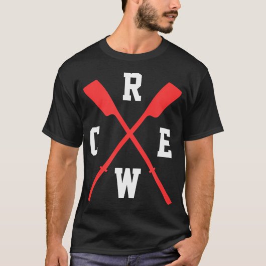 ボート部+漕艇+パドル+カヤック+チーム Tシャツ (正面)