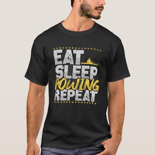 ボート食べ繰り返しボートホビーボート漕ぎ Tシャツ (正面)