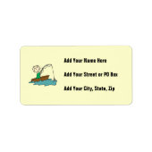 ボート魚釣り ラベル (正面)