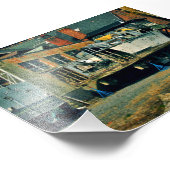 ボート・イン・ドライ波止場 フォトプリント            (角)