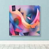 「ボート・オン・ウォーター」コンテンポラリー抽象芸術・アート キャンバスプリント (インサイチュ (ウッドフロア))