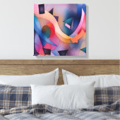 「ボート・オン・ウォーター」コンテンポラリー抽象芸術・アート キャンバスプリント (インサイチュ (寝室))