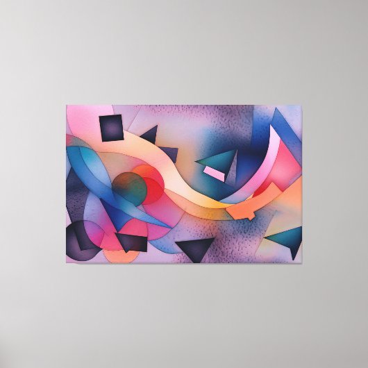 「ボート・オン・ウォーター」コンテンポラリー抽象芸術・アート キャンバスプリント (正面)