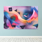 「ボート・オン・ウォーター」コンテンポラリー抽象芸術・アート キャンバスプリント (インサイチュ (ウッドフロア))