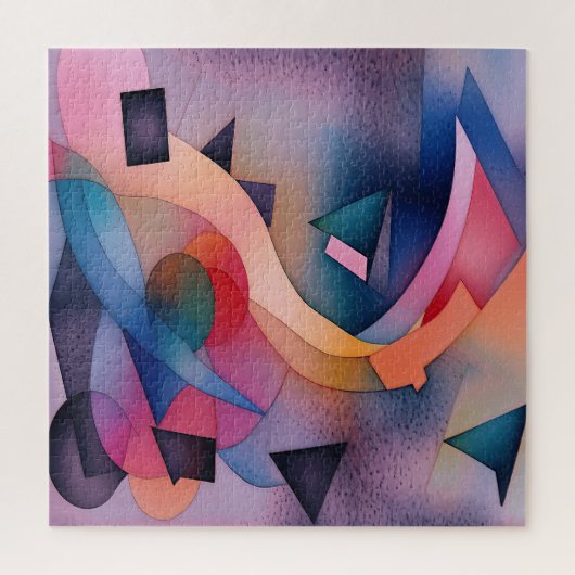 「ボート・オン・ウォーター」コンテンポラリー抽象芸術・アート ジグソーパズル (縦)