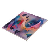 「ボート・オン・ウォーター」コンテンポラリー抽象芸術・アート タイル (側面)