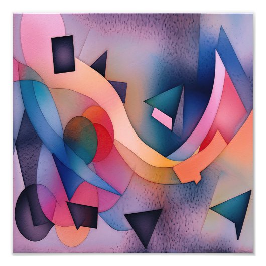 「ボート・オン・ウォーター」コンテンポラリー抽象芸術・アート フォトプリント            (正面)